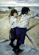 Valentin Serov Children. Sasha and Yura Serov oil on canvas